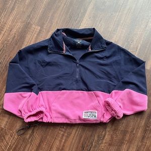 U.S Polo Assn. cropped quarter zip
